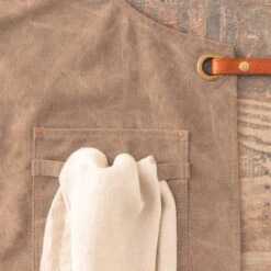 Alaskan Maker N°325 Schort Met Nek- En Middelband Katoen Havana 5 Alaskan Maker N°325 Schort Met Nek- En Middelband Katoen Havana -Keuken Benodigdheden tablier vintage 325 7