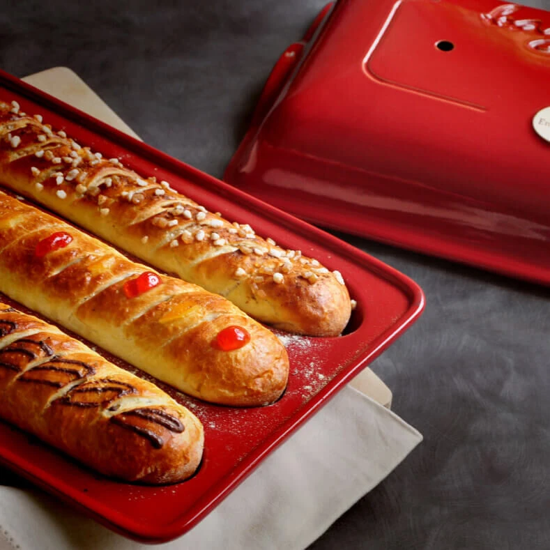 Emile Henry Baguettesvorm 39 X 24 Cm Aardewerk Zwart 5 Emile Henry Baguettesvorm 39 X 24 Cm Aardewerk Zwart - Afbeelding 5