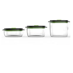 FoodSaver Fresh 2.0 Vershouddozenset 700 Ml + 1,2 Liter + 1,8 Liter Kunststof